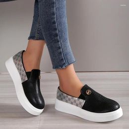 Casual Shoes Women Flats 2024 Spring Brand Metal Decoration Women's Sneakers Platform Sports Ladies Slip On Walking