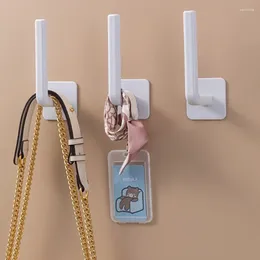 Kitchen Storage 6pcs Multi-functional Adhesive Hook For Pot Lid Glass Paper Towel Rack Toothbrush Shelf Bathroom Organiser