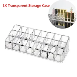 Storage Boxes Acrylic Lipstick Organiser Lip Gloss Container Plastic Nail Polish Box Makeup Holder Clear Cosmetics Display Rack