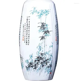 Vases Ceramics Rich Bamboo Flower Vase Decoration Chinese Living Room Home Arrangement TV Cabinet Dried Ornament
