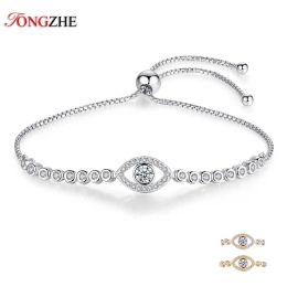 Bangles Tongzhe Brand Sterling Sier Tennis Bracelets Gifts for Women Blue Evil Eye Custom Bracelet A Jewelry Allah
