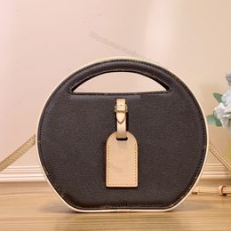 Mirror Quality Women Shoulder Bags Circular Design Art Style Luxury Designer Integrated Handle Handbags Canvas Leather Around 22.5 cm Me With Box L396