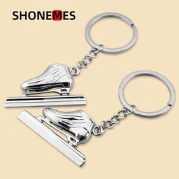 Keychains ShoneMes Skiing Keychain Exquisite Skateboard Key Chains Skates Shoes Keyring Bags Charms Accessories Gifts For Women Men