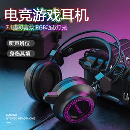 FVG93 Wired Headphones with Line Control Luminescent Earphones for Gaming, Esports, Desktop Laptops, and Earmuffs