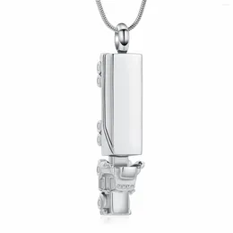 Pendant Necklaces 18 Wheeler Semi Truck Urn Necklace For Ashes Men Women Cremation Jewellery Of Loved Ones Memorial Locket