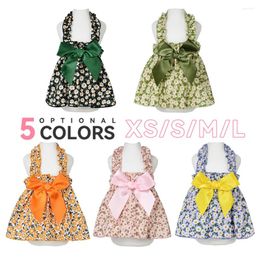 Dog Apparel 5 Styles Princess Dresses Pet Floral Skirt Cotton Suspender Clothing Sweet Clothes For Small Dogs Items