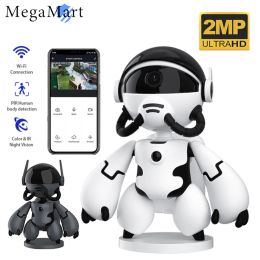 Monitors Robot Security Camera Smart Home Full HD 1080P Automatic Monitoring IP TV Home Wifi Camera Space Robot Baby Camera Monitor