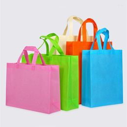 Shopping Bags 20 Pieces Custom Printed Eco Reusable Non-woven Fabric Gift Bag Large Foldable Non Woven For Travel