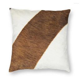 Pillow Cow Milk Cowhide Skin Cover Sofa Decoration Texture Square Case 45x45