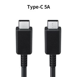 For Samsung S23 Cable 1M 3ft Type-C Original 3A 5A PD Usb C To Usb c 45W Super Fast Charging Galaxy S24 Ultra S23 S22 S21 S20 Note 20 Ultra Note 10 Plus S10 S10+ Cell Phone Cables