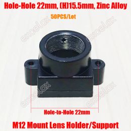 Parts 50PCS/Lot Metal Hole Distance 22mm Height 15.5mm M12 x0.5 Mount Zinc Alloy CCTV Camera Board Lens Holder Bracket Support Adapter