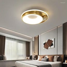 Ceiling Lights Pure Copper Led Tmall Voice Intelligent Whole House Package Lamps Modern Minimalist Lamp In The Living Room Be