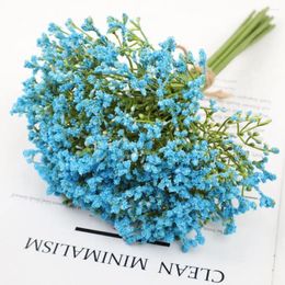 Decorative Flowers Artificial Flower With Stem Elegant Baby's Breath Bouquet For Home Wedding Party Decor Realistic Faux