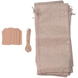 Storage Bottles 12 Pieces Burlap Wine Bags Jute Bottle With Drawstrings Reusable Gift Tags For Party Blind Tasting B