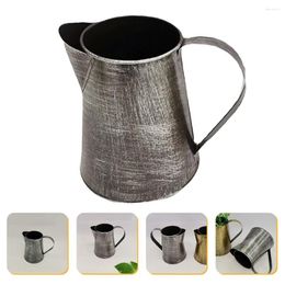 Vases Iron Flower Pot Table Centerpieces For Wedding With Handle Bucket Pitcher Holder Bouquet Bouquets Plant