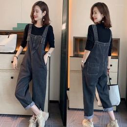 Women's Jeans Spring Autumn European Goods Overalls Loose Western Style Age-reducing Straight Denim