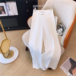 Women's Pants 2024 Spring Women Wide Leg Korean Fashion High Waist Loose Casual Suit Baggy Y2K Elegant All Match Female Trousers