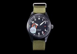 40MM limited edition men watch navy military nato strap sapphire black ceramic case wristwatch waterproof automatic 327001 327002 5320320