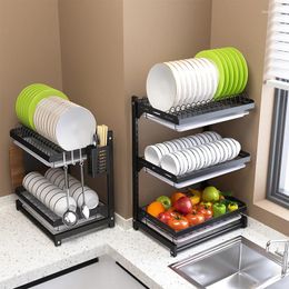 Kitchen Storage Dish Rack Draining Bowl And Chopstick Knife Table Plate Multi-Functional Supplies