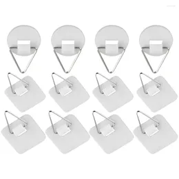 Decorative Plates 60 Pcs Picture Frame Wall Hook Plate Holder Rack Bracket Holders Plastic Hangers Hanging The Decor