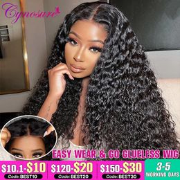 Cynosure Hair HD Lace Frontal Pre Cut Glueless Human Ready to Wear Plucked Brazilian Curly s 240402