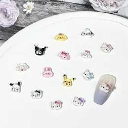 Nail Art Decorations 100pcs Kawaii Charms Bulk Cute Cartoon Resin Rhinestones Decoration Flatback Charm Crafts Stones For Manicure DIY