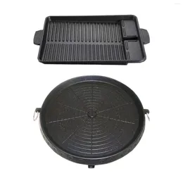 Pans Korean BBQ Grill Pan Easy To Clean Grilling For Outdoor Travel Kitchen