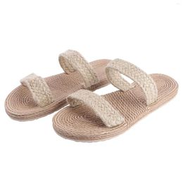 Sandals 1 Pair Fashionable Beach Straw Flat Slippers For Lady Girl Women