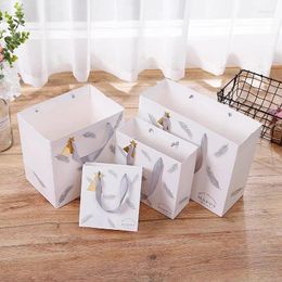 Gift Wrap 500pcs/Lot Custom Valentine's Day Exquisite Simple Handbag Bag High-end Small Birthday Paper Large