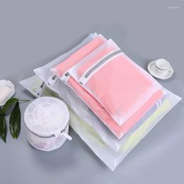 Laundry Bags 2Pcs White Mesh Bag Polyester Wash Coarse Net Basket Household Cleaning Tools Accessories