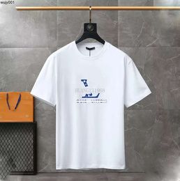 Designer Casual Shirt Monogrammed Short Sleeve Top Mens Fashion High Quality