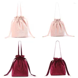 Storage Bags Portable Cosmetic Drawstring Bag Lipstick Girl Women