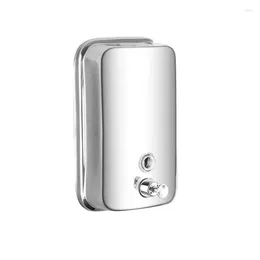 Liquid Soap Dispenser 500/800ML Bathroom Shampoo Wall-Mounted Manual Stainless Steel Hand Sanitizer Shower Gel Bottle