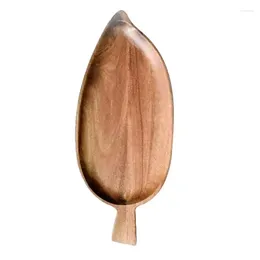 Plates Wooden Leaf Shape Serving With Natural Beauty Party Containers For Restaurant Home El Cafe