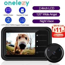 Doorbells Onelesy 2.4inch LCD Screen Doorbell Camera 120° Wide Angel Door Bell Night Vision Casa Inteligente Waterproof Smart Home Outdoor