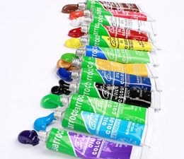 Professional Oil paints colors painting drawing pigments art supplies art set oil painting set with1 brush 12colorsset9704120