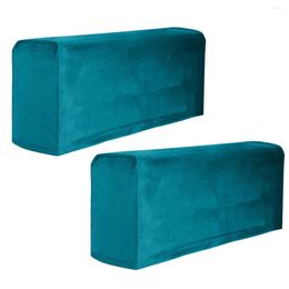 Chair Covers 2 Pcs Armrest Protective Cloth Elastic Cover Blue Sofa Protector Armchair Furniture