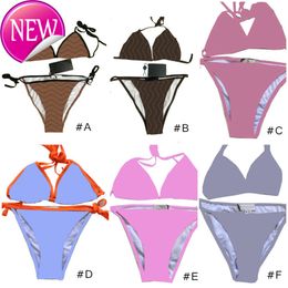 2024 New Fashion Designer Wholesale Womens Swimwear Sexy Hot Selling Bikini Women Fashion IN Stock Swimsuit Bandage Sexy Bathing Suits Sexy pad Tow-piece 6 Styles