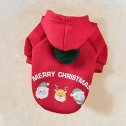 Dog Apparel Lovely Pet Clothes Fur Ball Decoration Dress Up Anti-Deformed Christmas Elements Hoodie