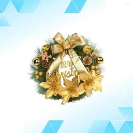 Decorative Flowers 30 Cm Fahion Christmas Wreath Artificial Pine Wreaths Nail Brushes Garland Birthday Decoration For Girl