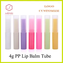 Storage Bottles 10/20/50/100/200pcs 4g PP Lip Tube Empty Plastic Lipstick Tubes Cosmetic Container DIY Gloss Packaging ZM7201