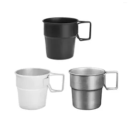 Mugs Stainless Steel Cups 300ml Stackable For Driving Outdoor Parties Teachers