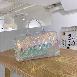 designer bag 2023 Summer New Colorful Womens Bag Transparent Travel Leisure Fitness Luggage Trendy Cool Handheld Laser