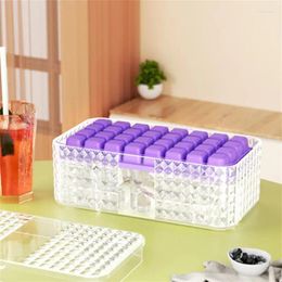 Baking Moulds Ice Ball Storage Container Box 32/64/96 Grids Portable 2 In 1 Plastic With Lid Kitchen Accessories Tray Making Mould