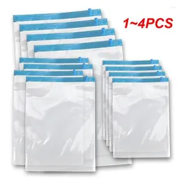 Storage Bags 1-4PCS Reusable Travel Clothes Air Vacuum Roll Up Compression For Suitcases Tops Pants Portable Foldable