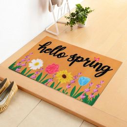 Carpets Welcome To Bathroom Mat Door -Slip Indoor Spring Decoration Bottom Carpet Outdoor Home Decor Warm Blanket Twin