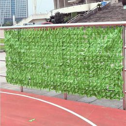Decorative Flowers 2pcs Artificial Hedge Leaves Plants Fake Plant Garden Screening Trellis Expanding Wooden Fence With