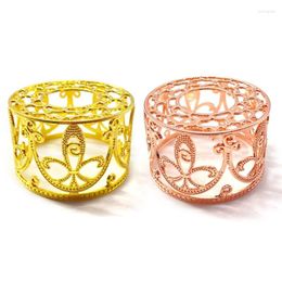 Candle Holders E9LD Creative Hollow-out Fire Paint Furnace Metal Iron Crafts Home Party Decoration