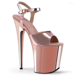 Sandals 2024 Ladies 20CM Super High Heel Stiletto With Catwalk Banquet Shoes One-button Waterproof Platform Pole Dancing