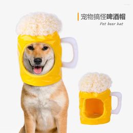 Dog Apparel Beer Shaped Pet Hat Teddy Dress Up Funny Headwear Cat Cover Supplies